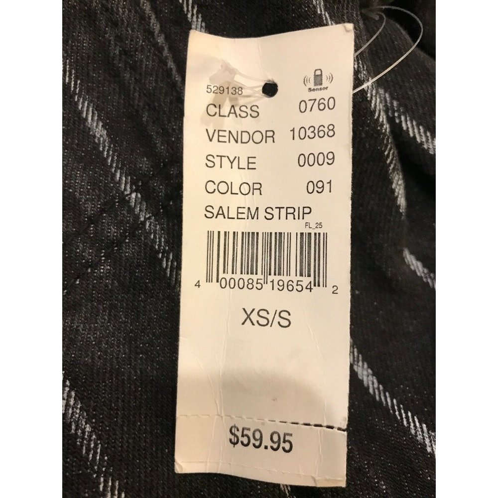 NWT PACSUN Women's Denim Jacket XS/S Black Stripe - Picture 3 of 4